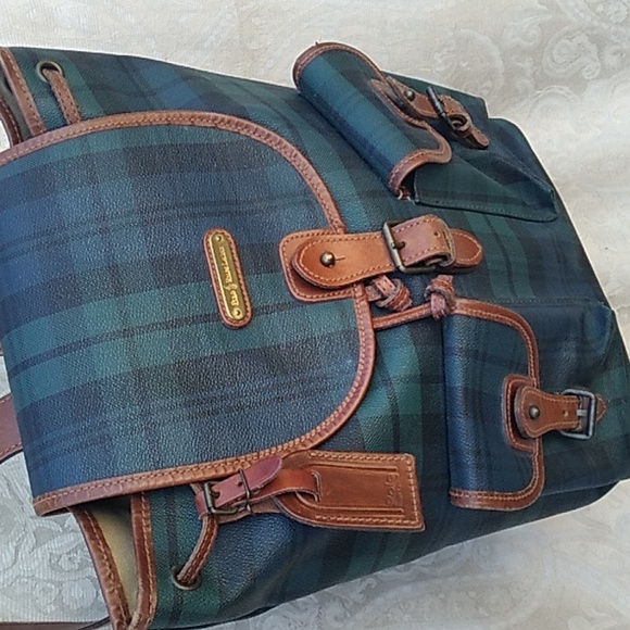 Vintage Polo by Ralph Lauren Plaid Large Backpack - Picture 2 of 10